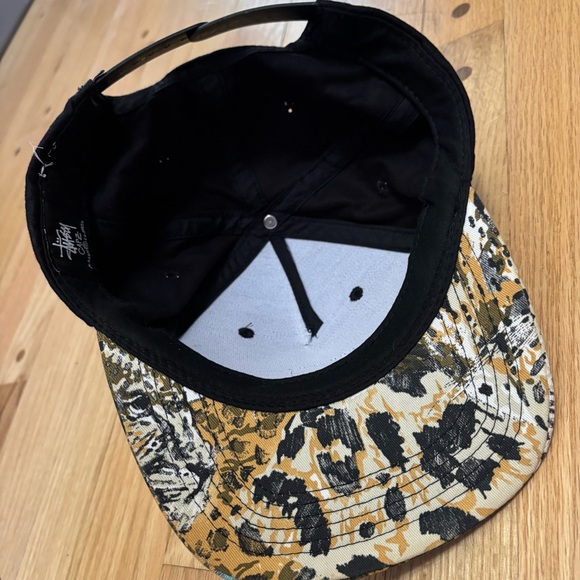 Stussy MFG Snapback Hat Trucker Cap Leopard Print Graphic Black One Size SS 2013 - Picture 4 of 5